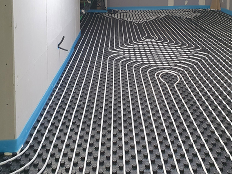 impianto radiante pavimento mansarda